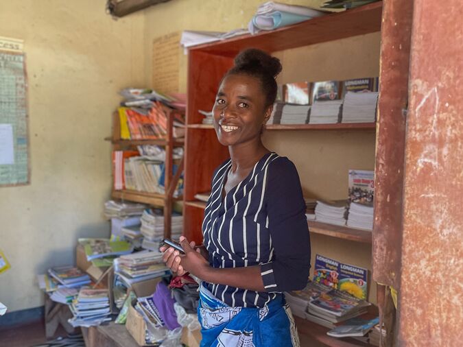 Teacher shows the staff room
