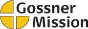 Logo of Gossner Mission featuring a yellow circle divided into four quadrants by a black cross, with the text Gossner Mission
