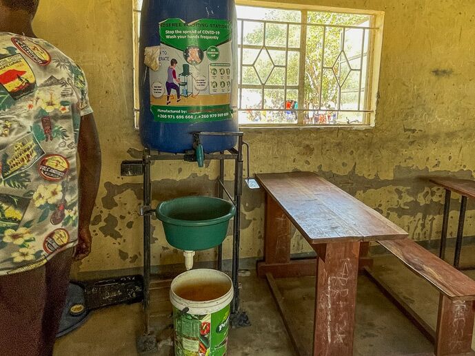 Water for washing hands