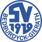 Blue and white circular logo of sports club SV 1919 Bedburdyck-Gierath featuring the year